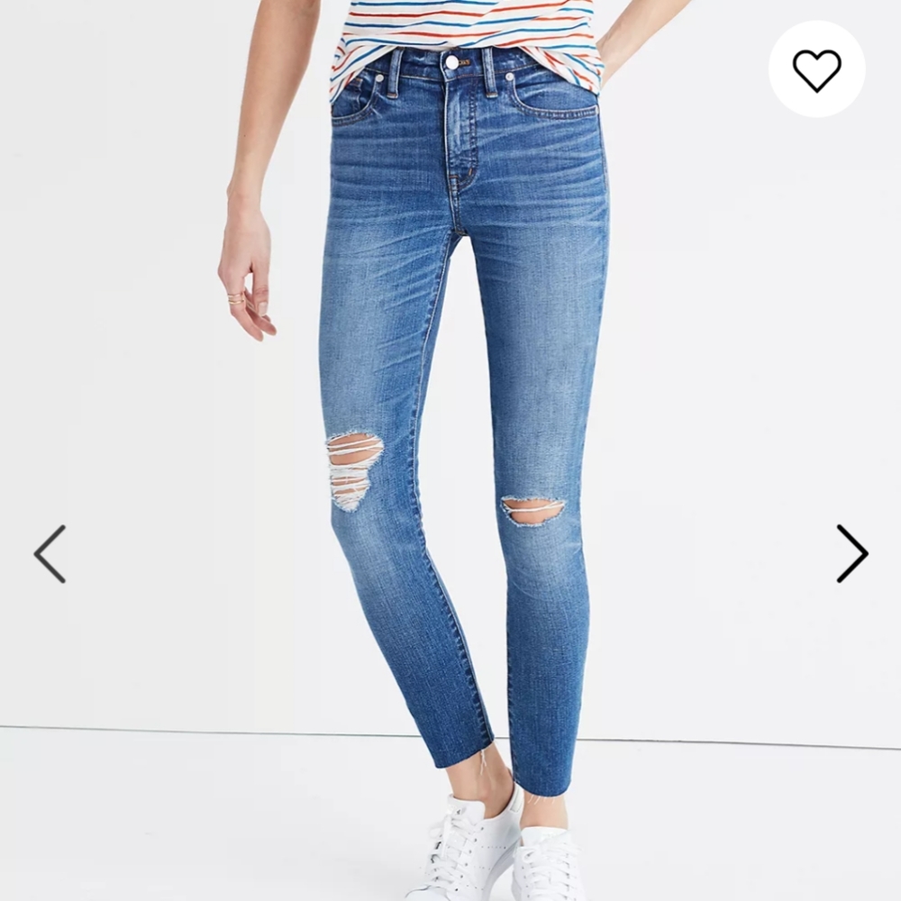 Madewell 9 in high rise skinny jeans in Bruce wash
